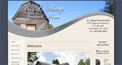 Desktop Screenshot of klsharpfuneralhome.com